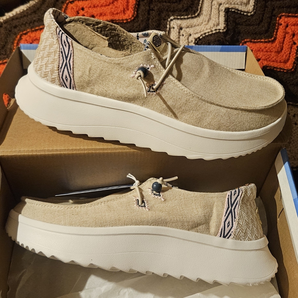 Hey Dude Wendy Chambray Woven Slip-On Shoes
